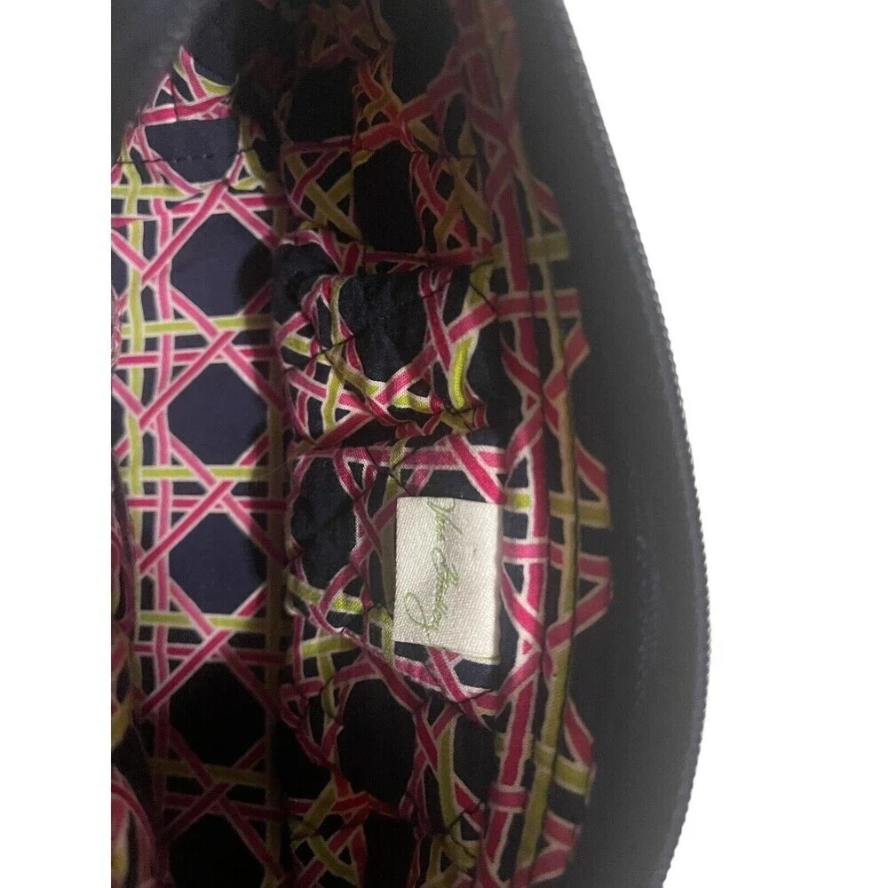 Vera Bradley Frannie Ribbon Crossbody Sling Bag Adjustable Strap Center Zip